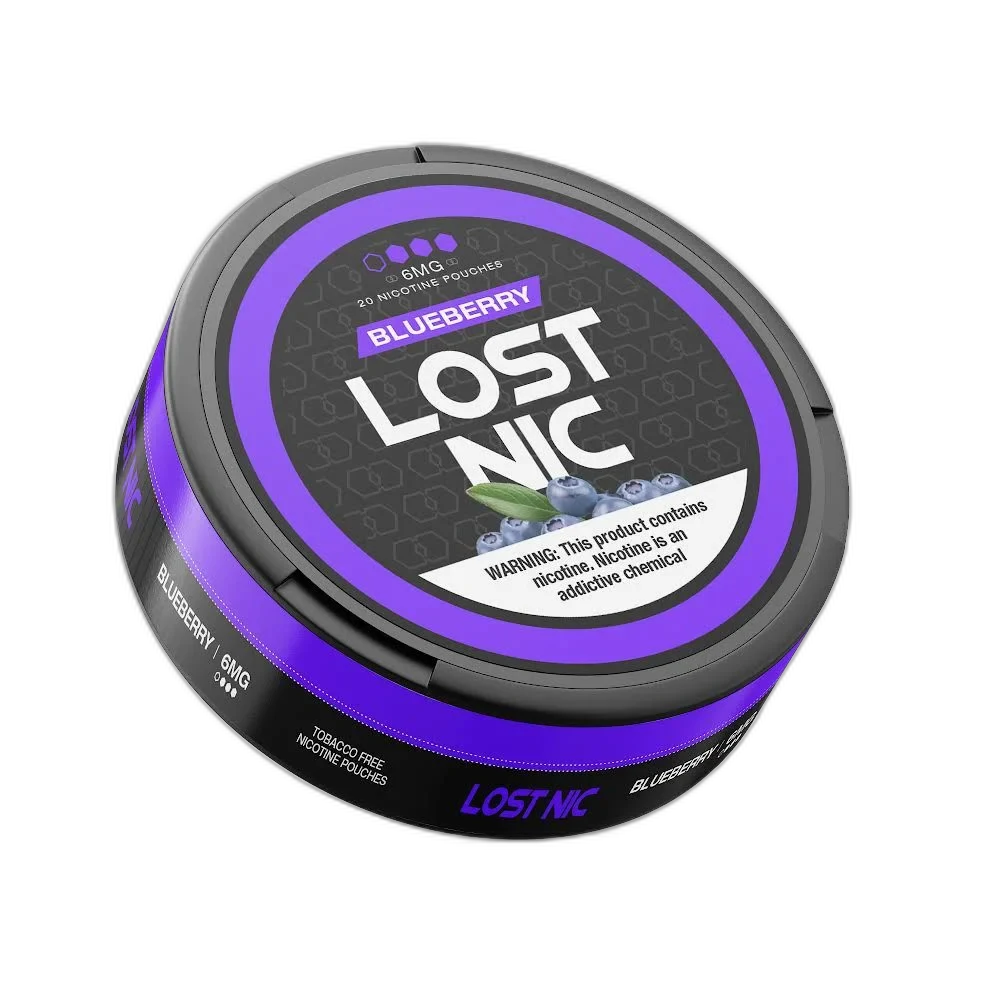 Lost Nic Blueberry Nicotine Pouches 6mg can