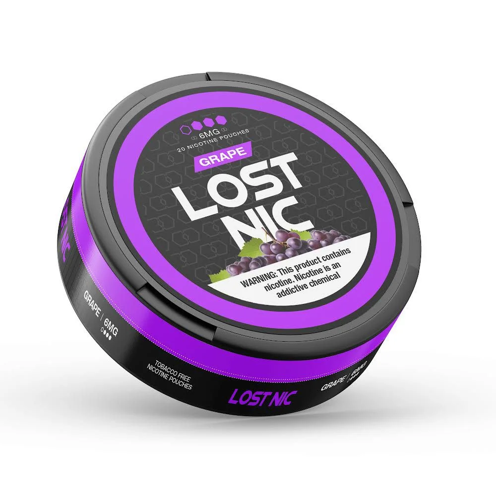 Lost Nic Grape Nicotine Pouches 6mg can