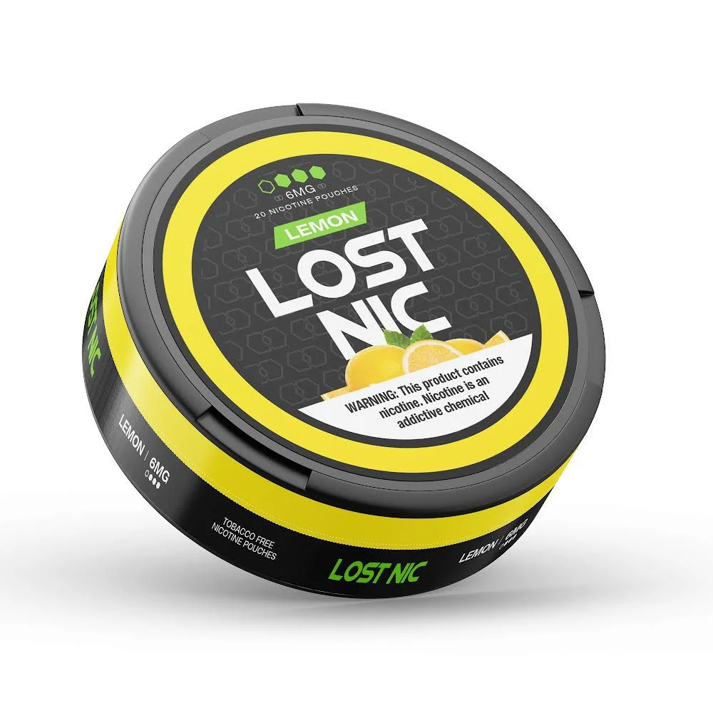 Lost Nic Lemon Nicotine Pouches 6mg can