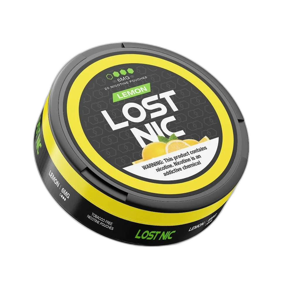 Lost Nic Lemon Nicotine Pouches 6mg can