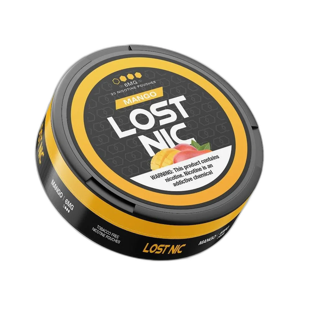 Lost Nic Mango Nicotine Pouches 6mg can
