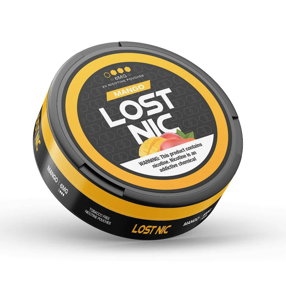 Lost Nic Mango Nicotine Pouches 6mg can