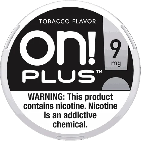 on! PLUS Tobacco Flavor 9mg can