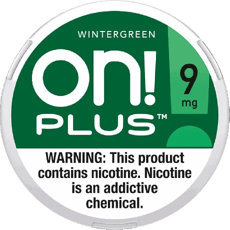 on! PLUS Wintergreen 9mg can