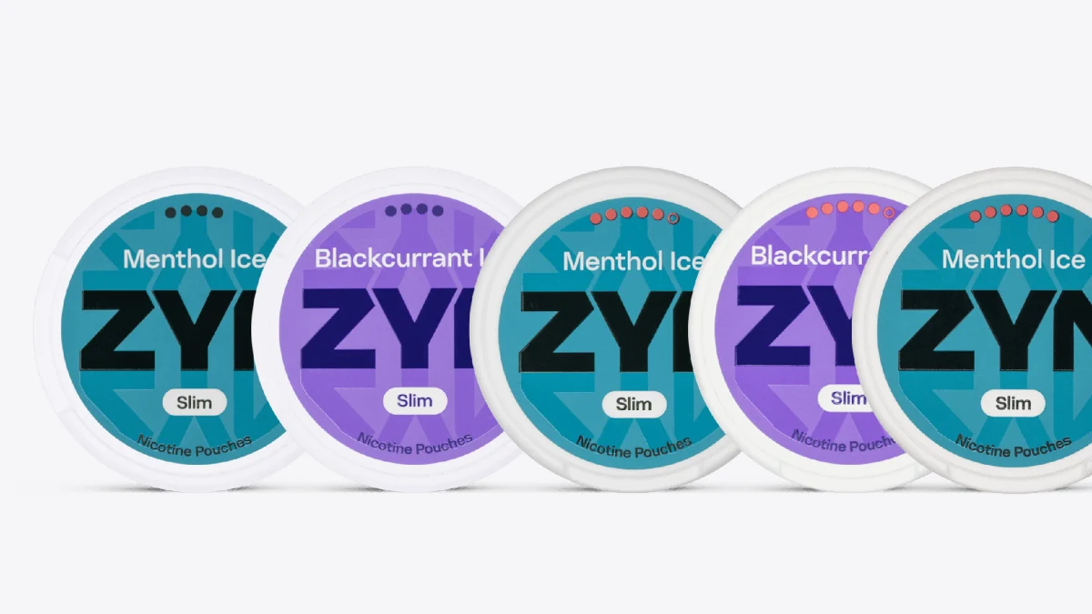 ZYN high-strength European Edition cans: 11mg and 13.5mg Menthol Ice and Blackcurrant Ice, plus 16.5mg Menthol Ice
